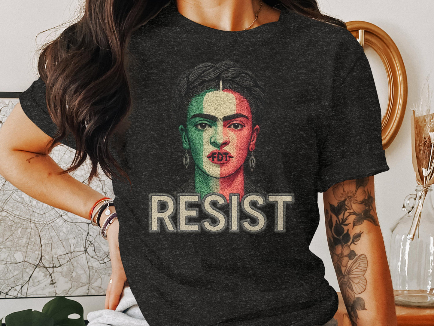 Frida Kahlo Resist Graphic Tee Shirt product type