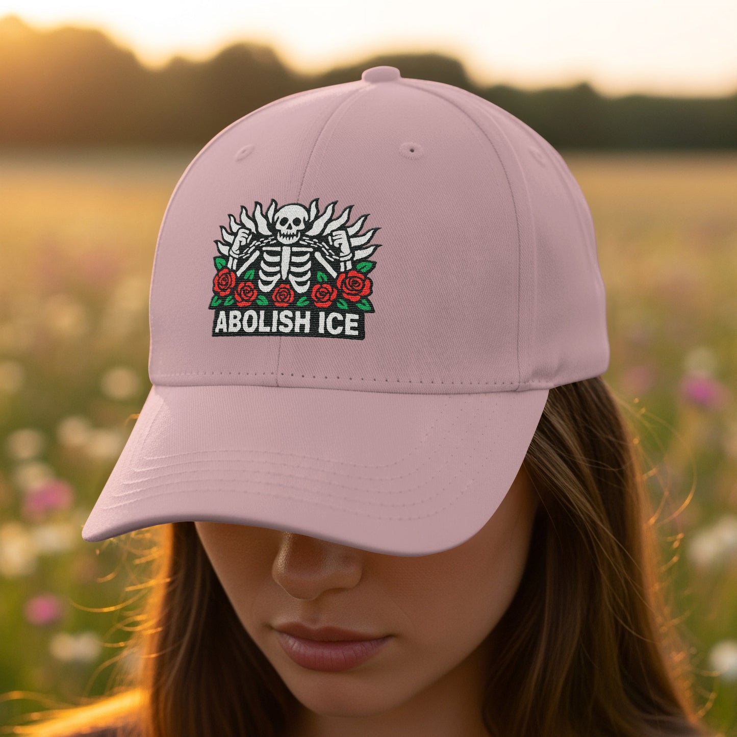 Abolish Ice Skeleton Embroidered Hat product