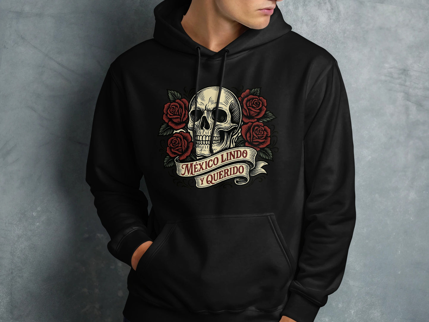México Lindo y Querido Skull Graphic Hoodie product type