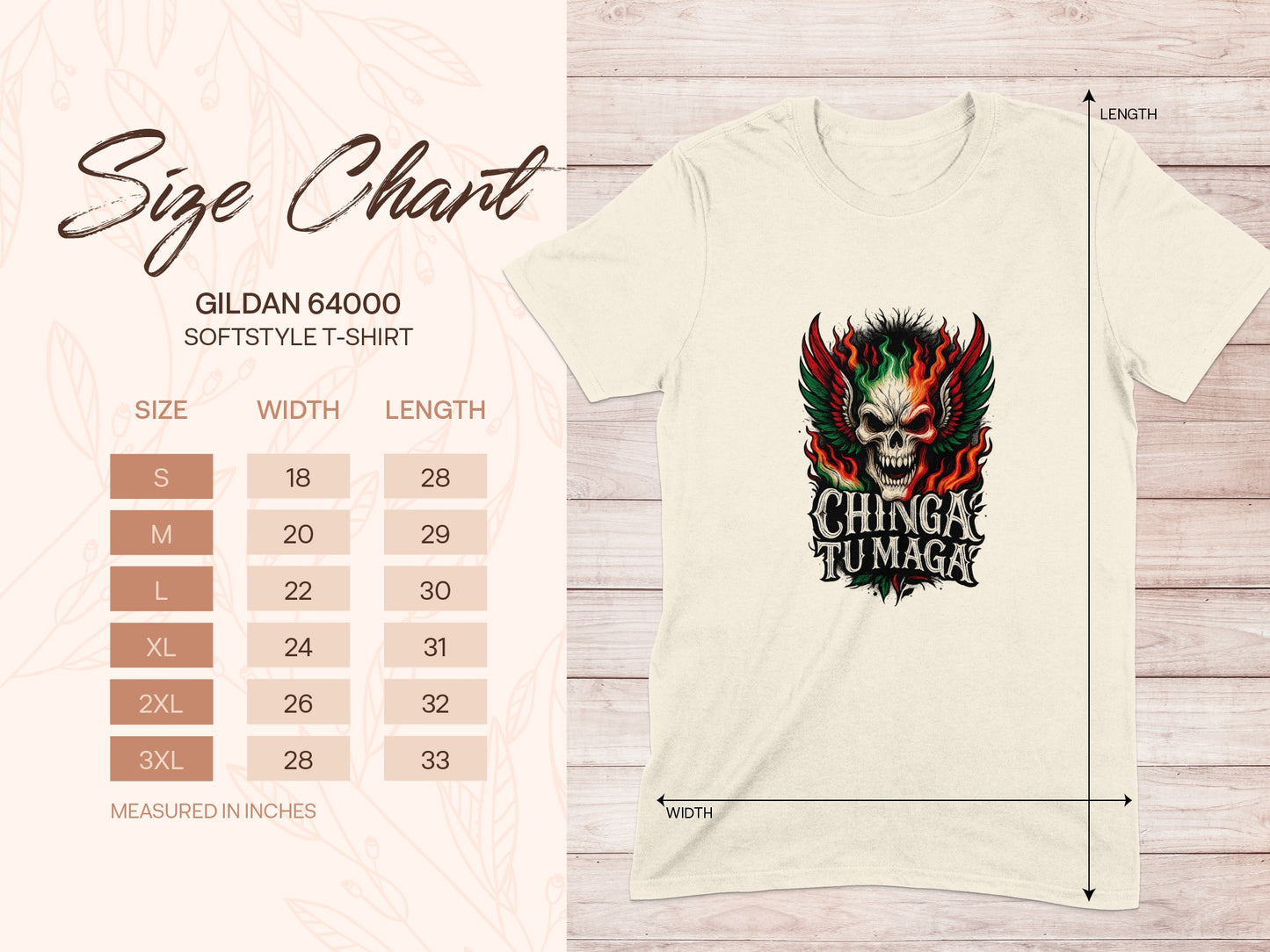 Chinga Tu Maga Skull Dragon Graphic T-Shirt product type