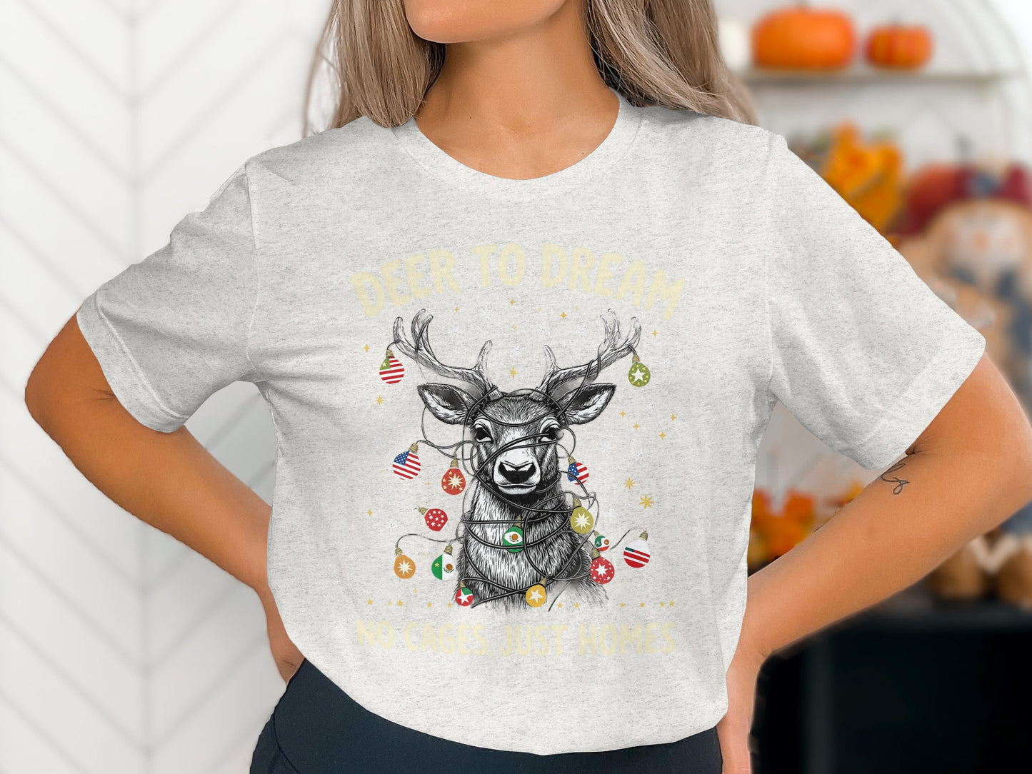 Deer to Dream Graphic Holiday T-shirt product