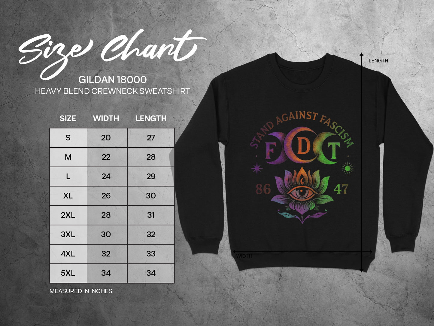 Stand Against Fascism Eye Graphic Sweatshirt product