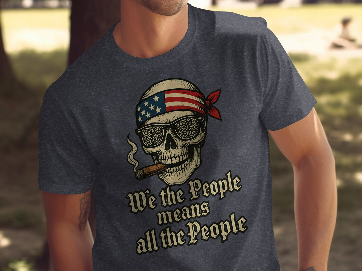 We the People Skull Graphic T-shirt product
