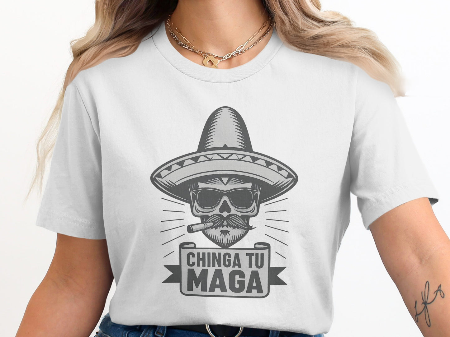 Chinga Tu Maga Graphic Tee T-shirt Solid Color Product