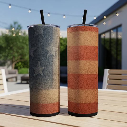 Patriotic Star and Stripe Design Tumbler Product