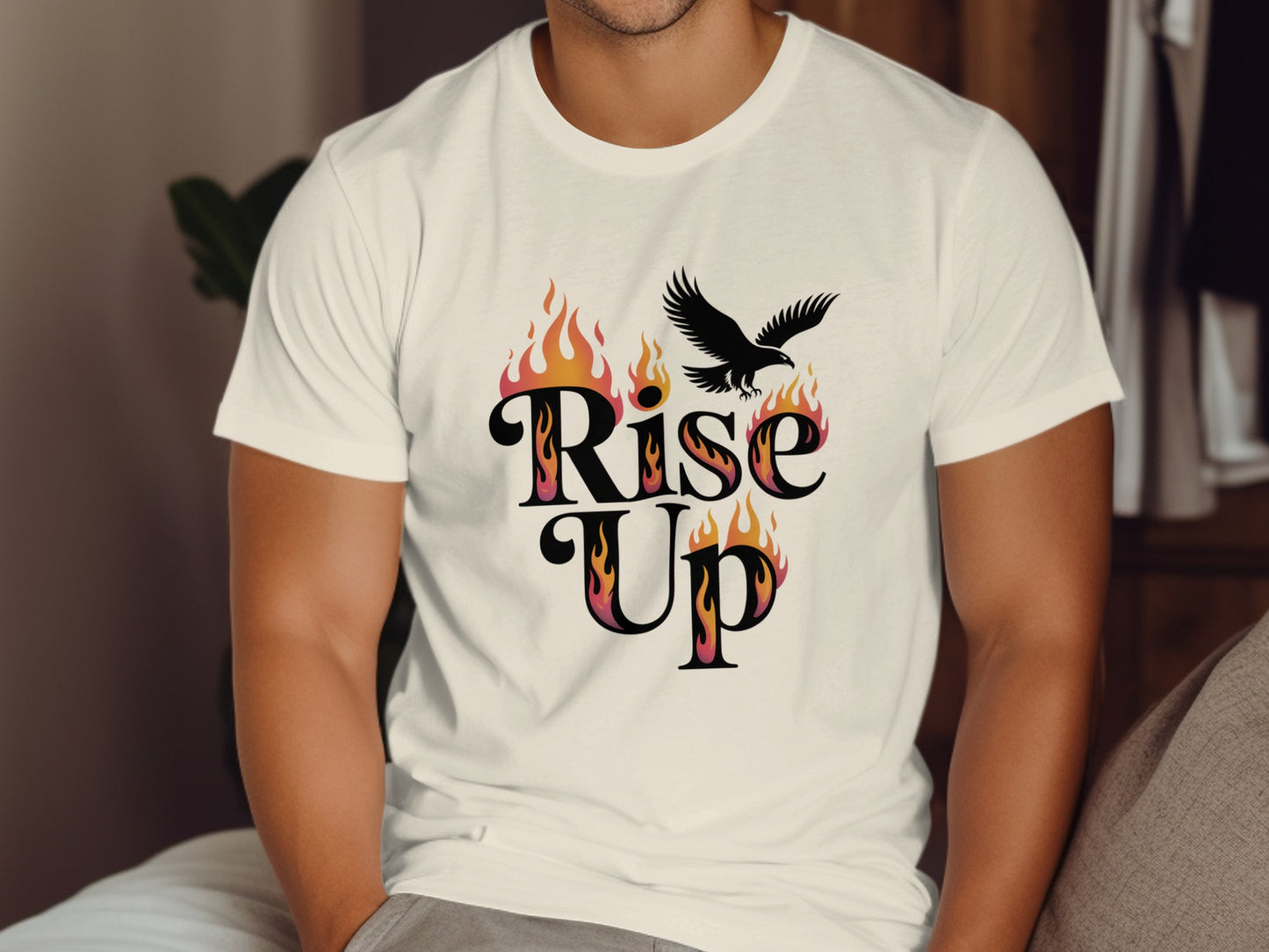 Rise Up Graphic Tee with Flaming Eagle product type