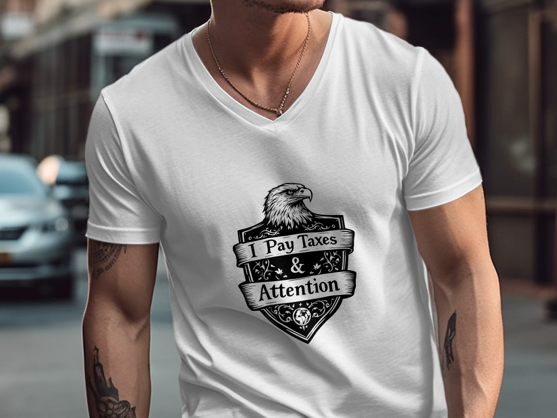 I Pay Taxes and Attention Graphic T-Shirt product