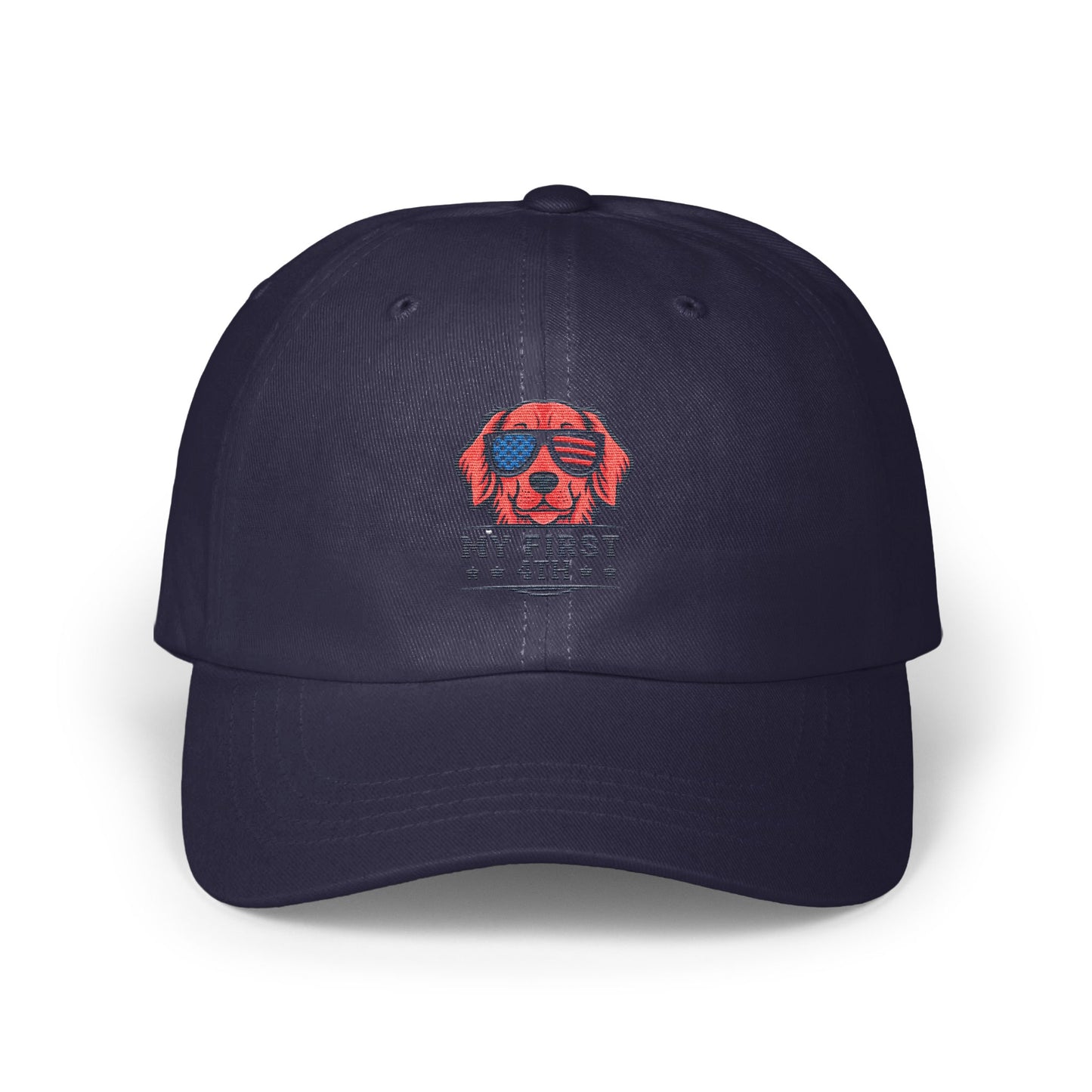 American Flag Sunglasses Dog Embroidery Hat product