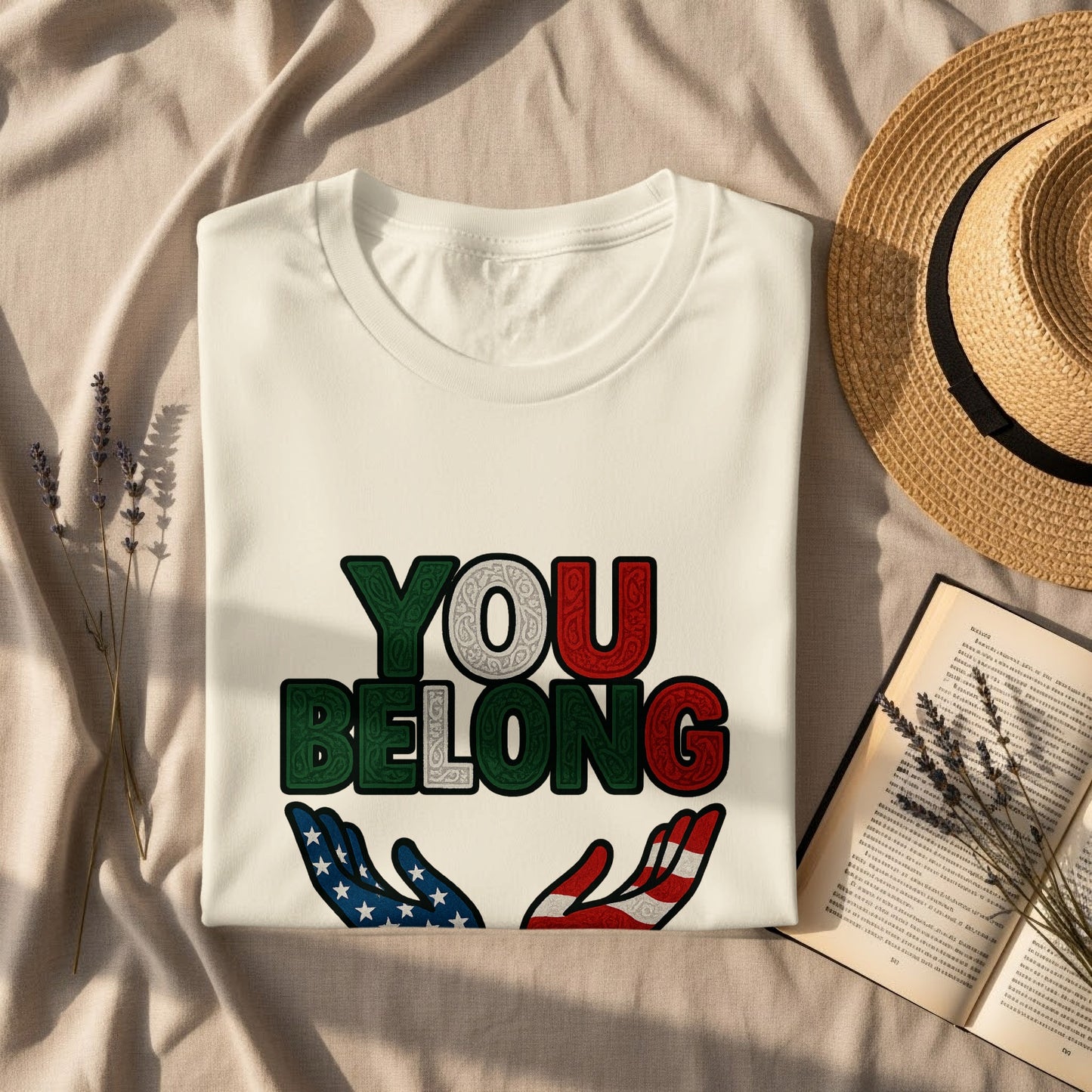 You Belong Graphic Tee with Hands Design product