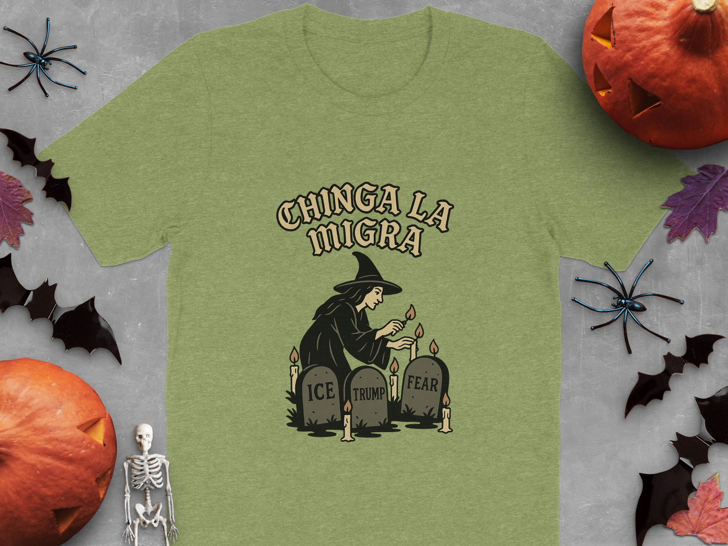 Chinga La Migra Graphic Halloween T-Shirt product