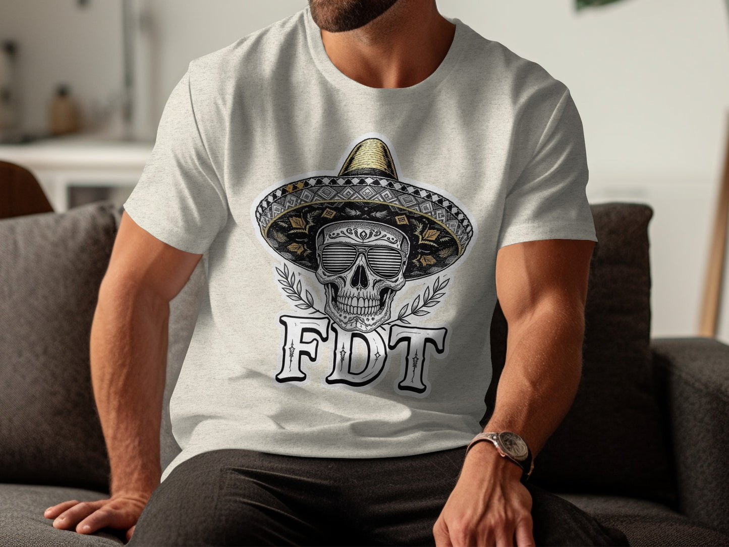 Skull Sombrero FDT Graphic Print T-shirt product