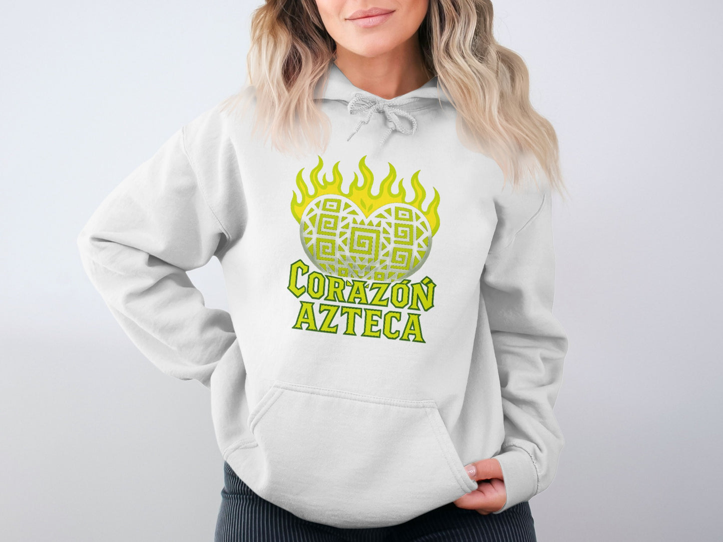 Corazón Azteca Flame Heart Design Hoodie product