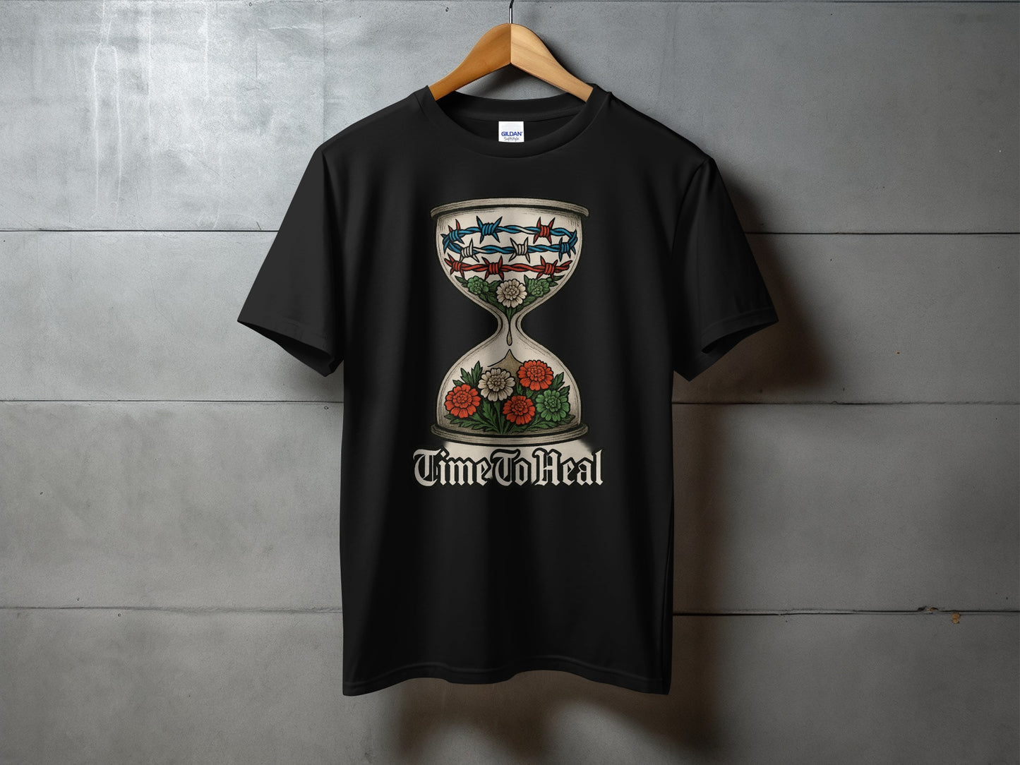 Time To Heal Floral Hourglass T-Shirt product
