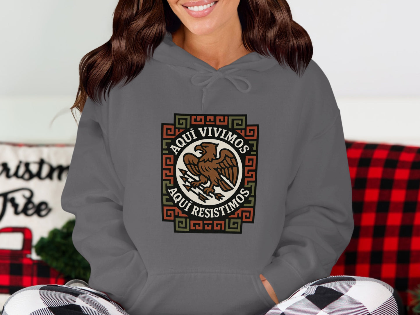 Aquí Vivimos Aquí Resistimos Hooded Sweatshirt product type