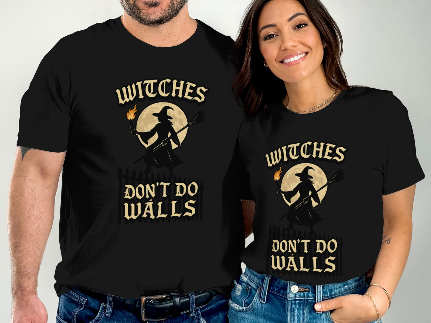 Witches Don't Do Walls Halloween Themed T-Shirt product