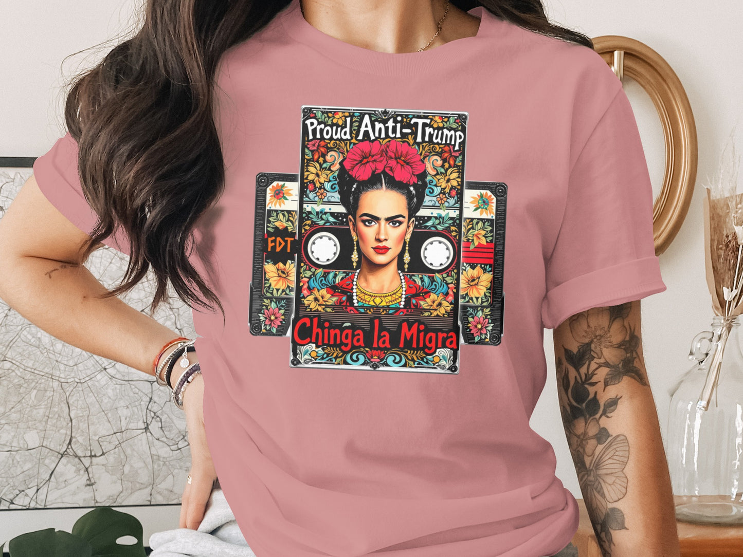 Proud Anti Trump Chinga la Migra T-shirt product