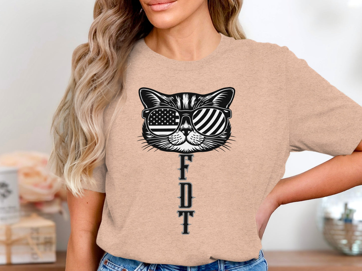 Cat Wearing Sunglasses FDT Graphic Tee product type