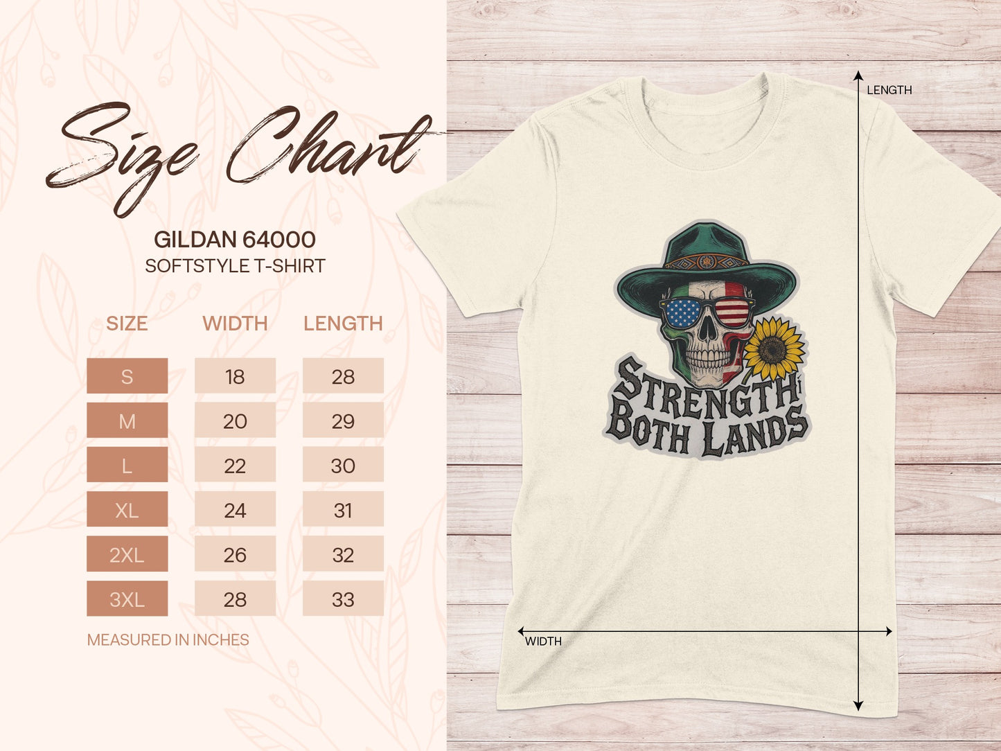Strength Both Lands Skull Graphic T-shirt product
