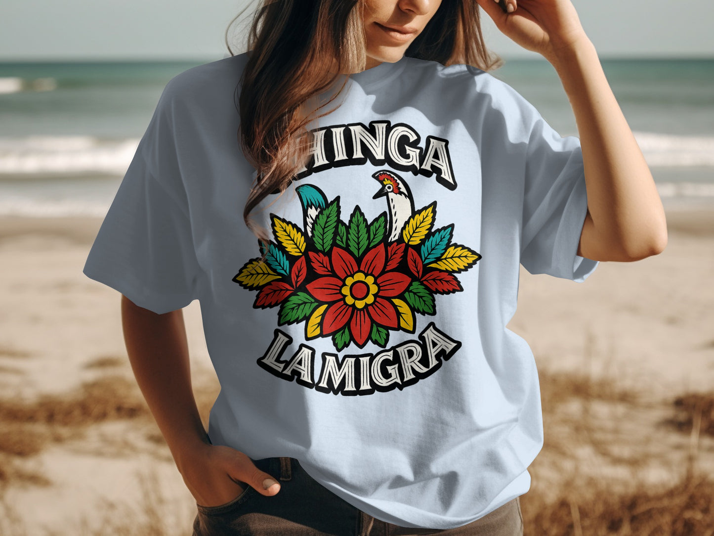 Colorful Floral Design Relaxed Fit T-shirt product type