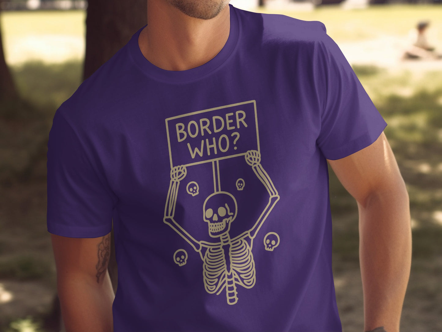 Border Who Skeleton Design Graphic T-Shirt product