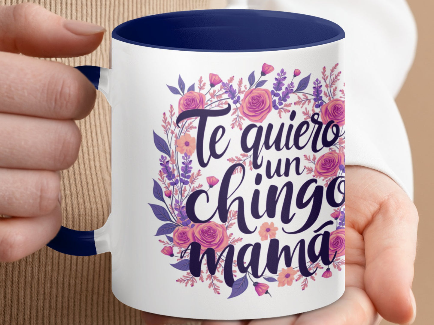 Te Quiero Un Chingo Mamá Floral Design Mug product type