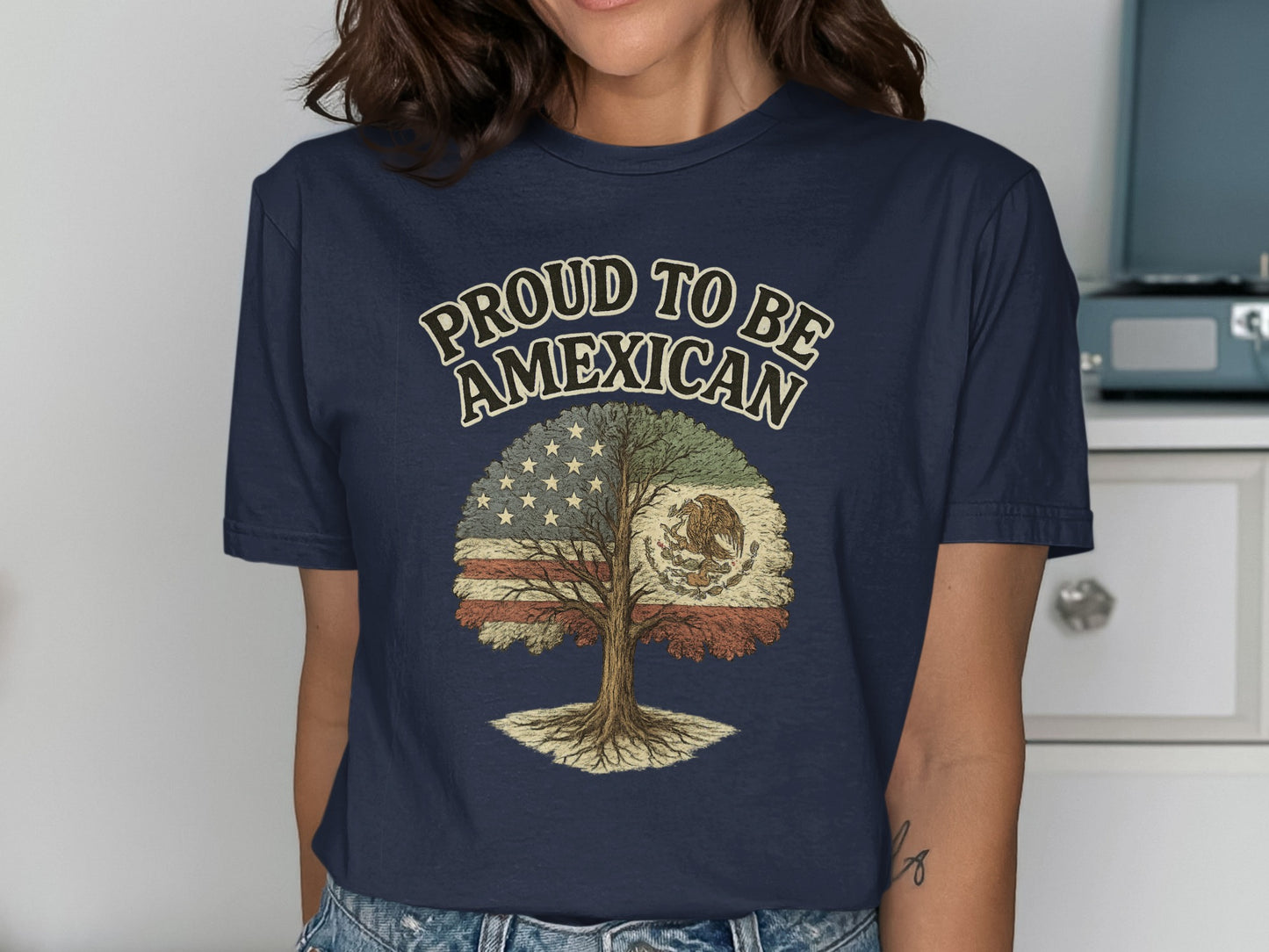 Proud To Be American Mexican Short Sleeve Shirt product type
