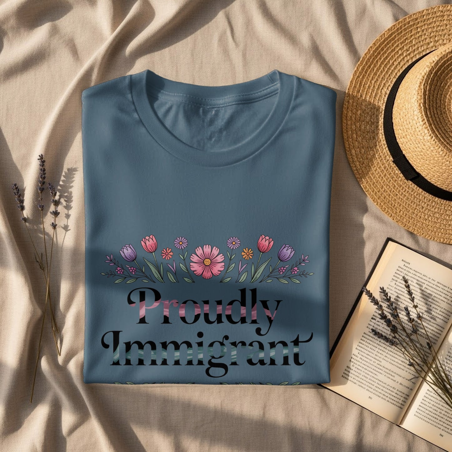 Proudly Immigrant Floral Design Shirt product