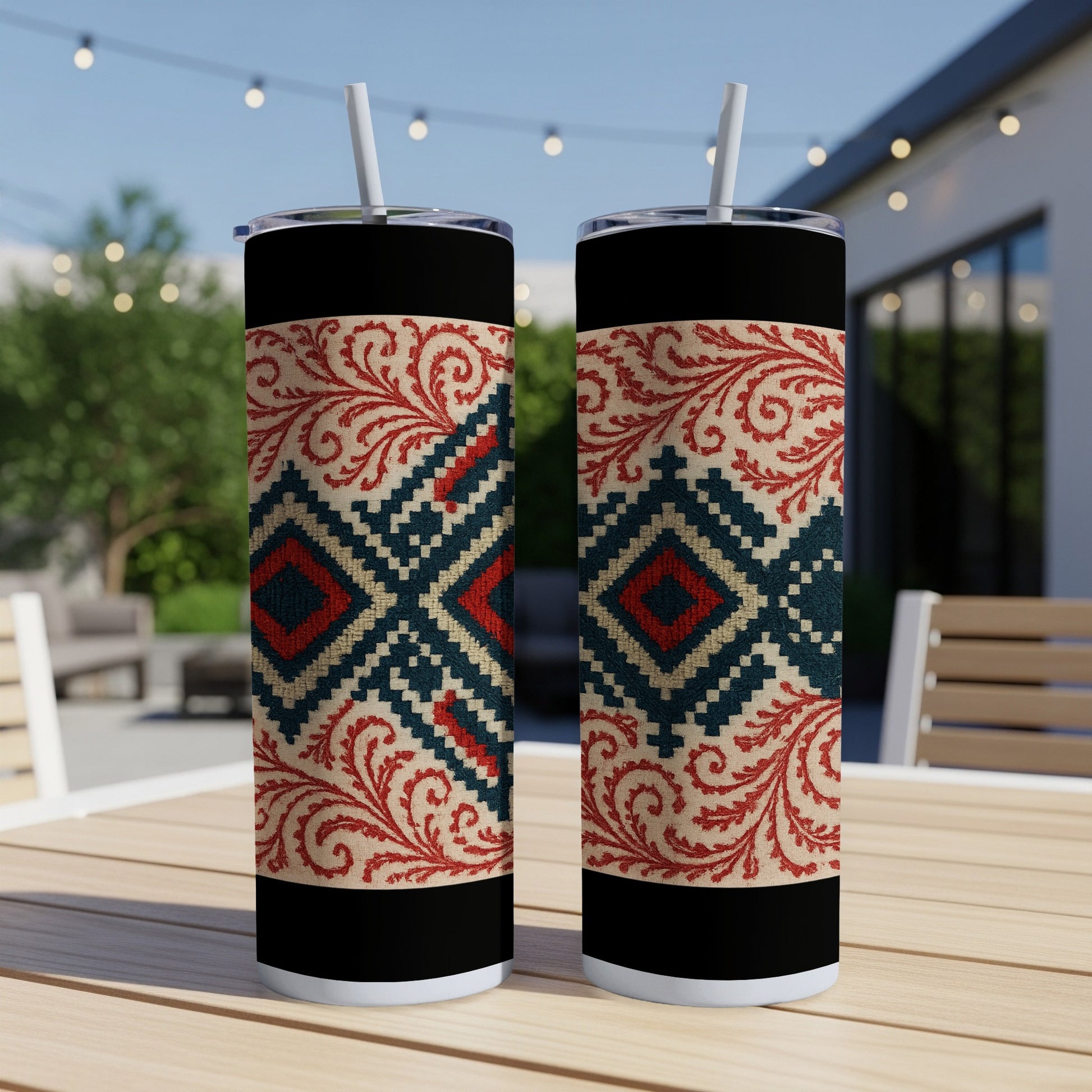 Vibrant Tribal Patterned Insulated Tumbler product type
