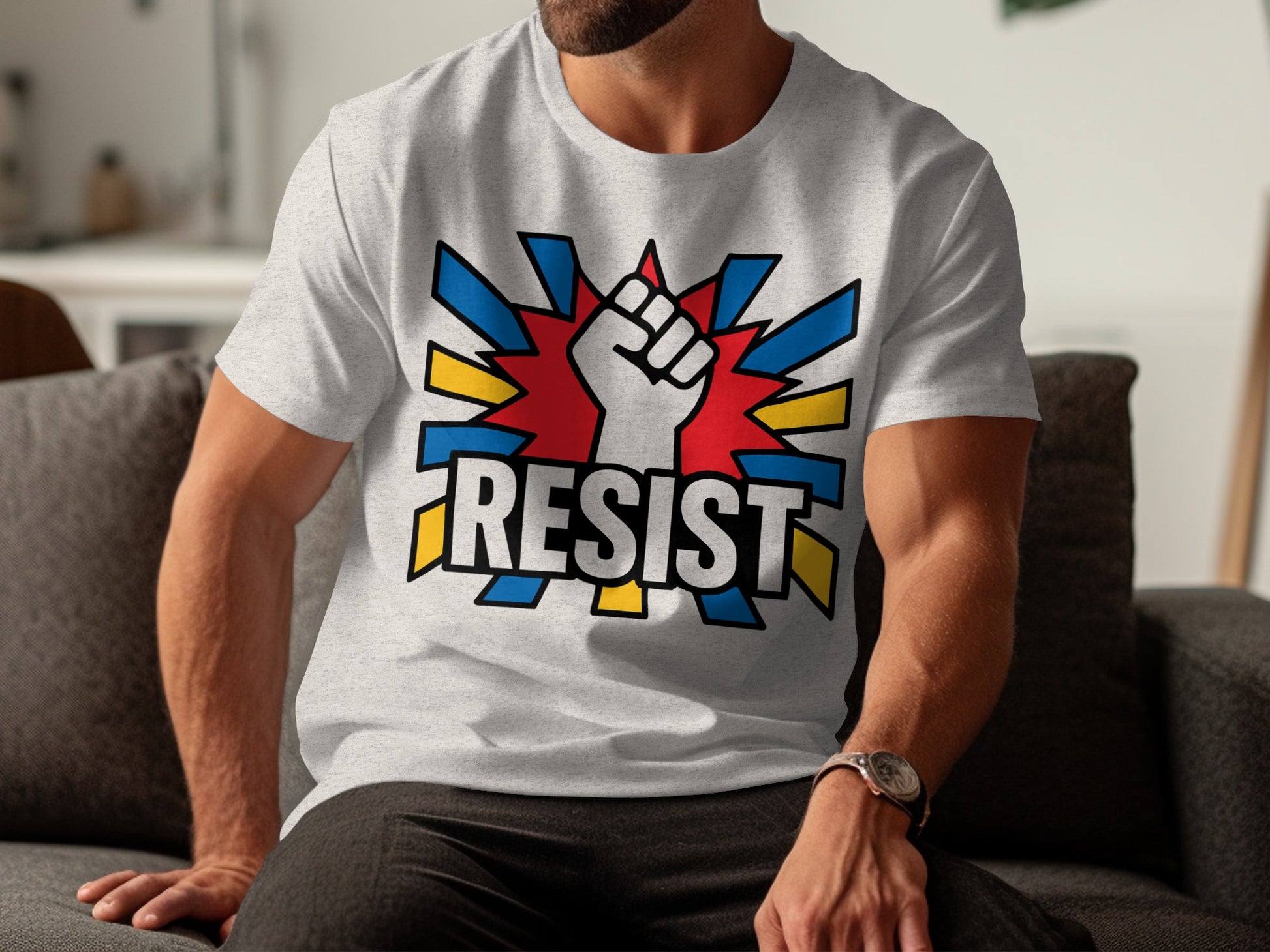 Resist Fist Graphic Tee Eye-Catching T-Shirt product