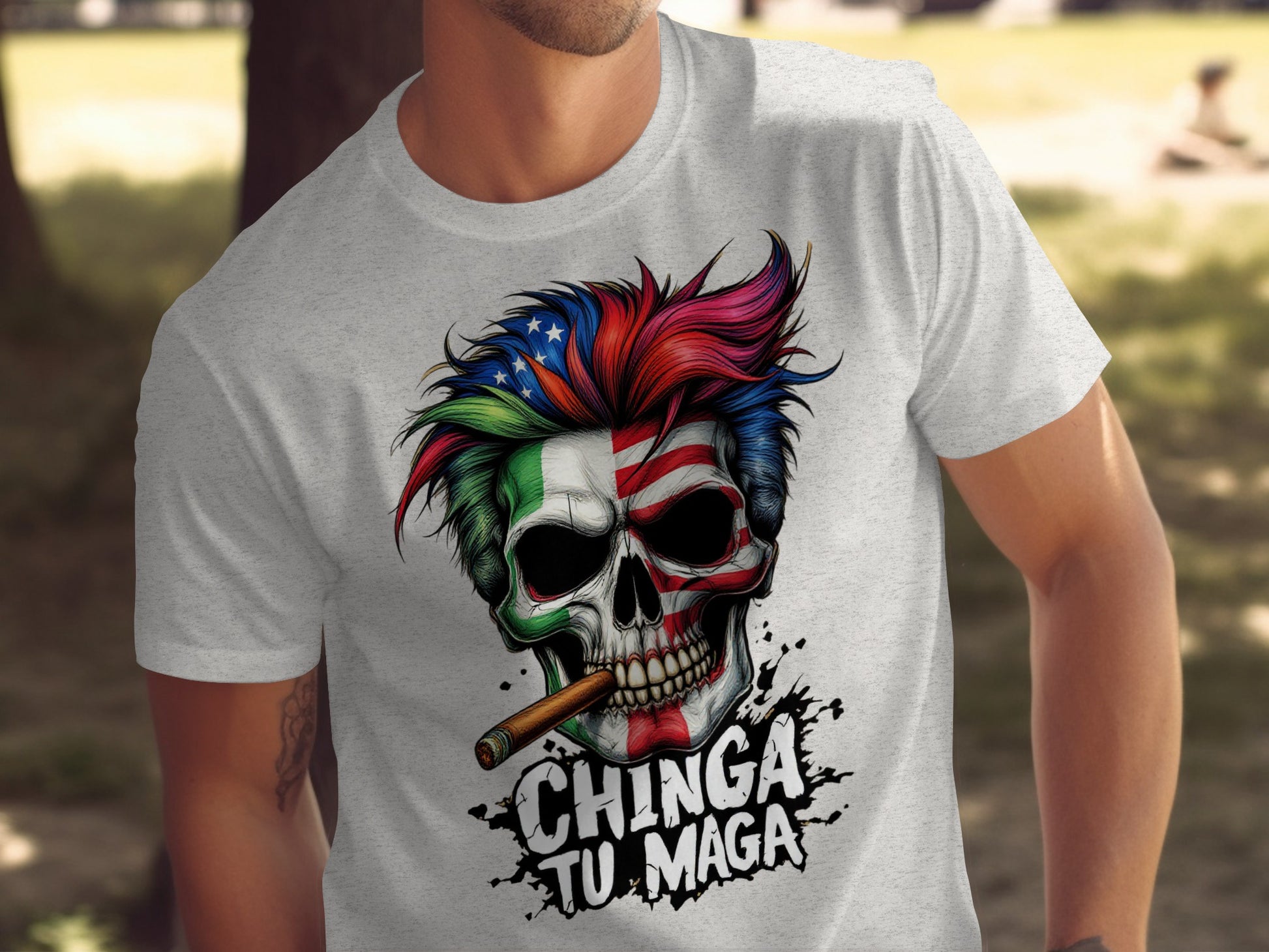 Vibrant Skull Design Printed T-shirt for Unique Style product type