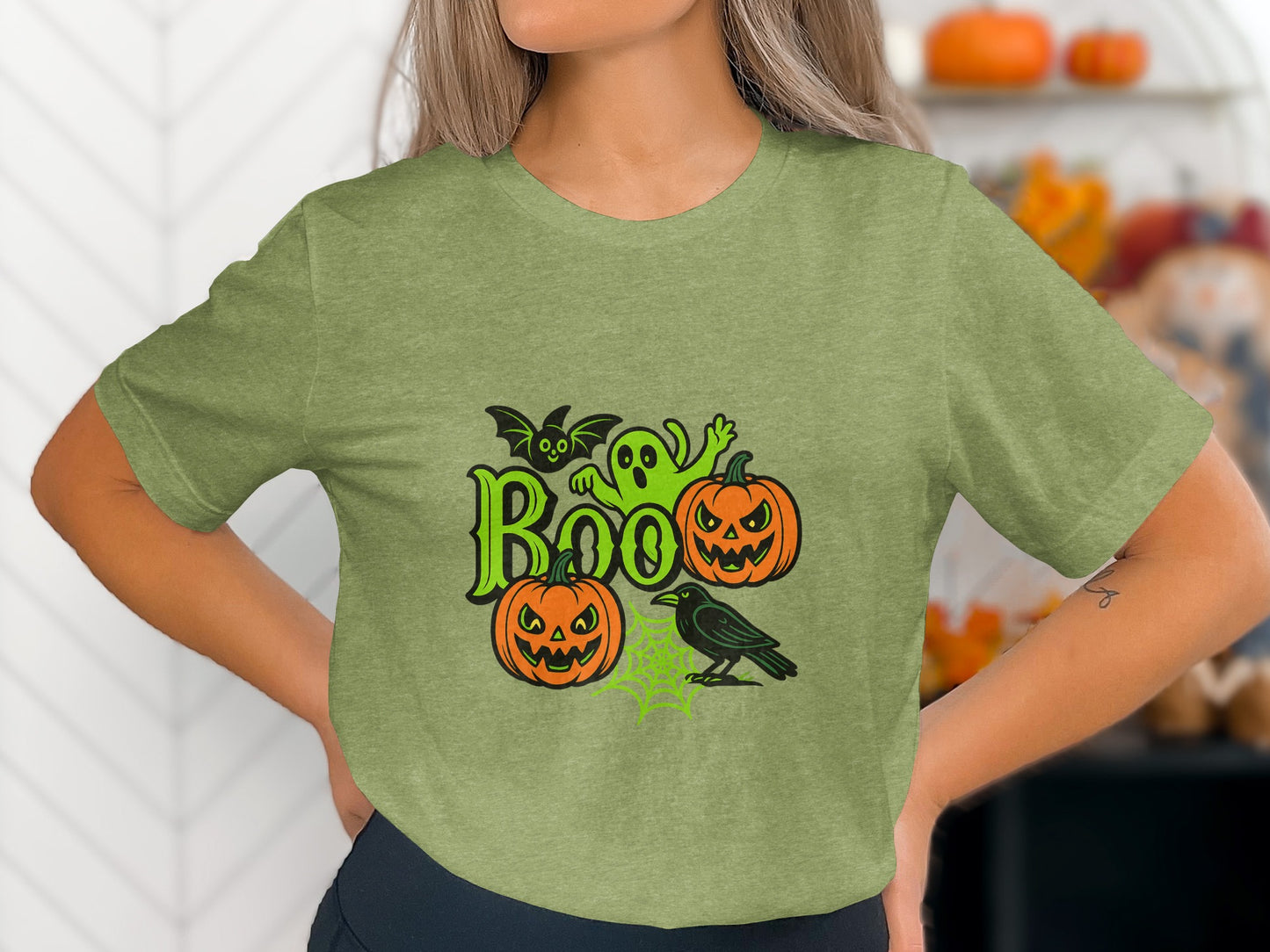 Spooky Boo Halloween Ghost Pumpkin Crow shirt product type