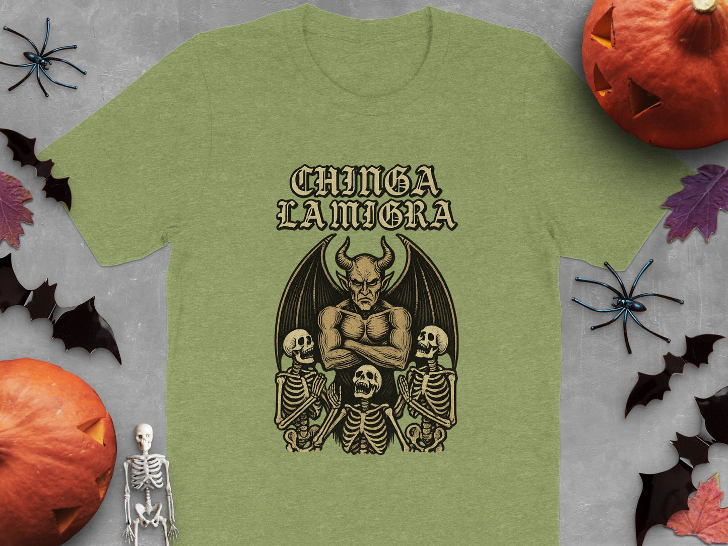 Unique Chinga La Migra Skeletons Halloween Shirt product type