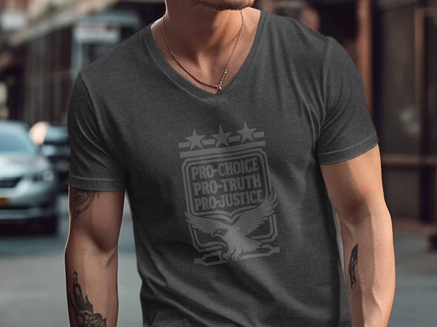 Pro-Choice Pro-Truth Pro-Justice Eagle Graphic Shirt product