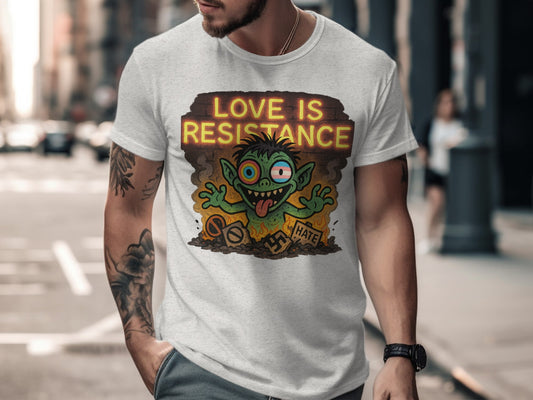 Love Is Resistance Graffiti Art Graphic T-Shirt