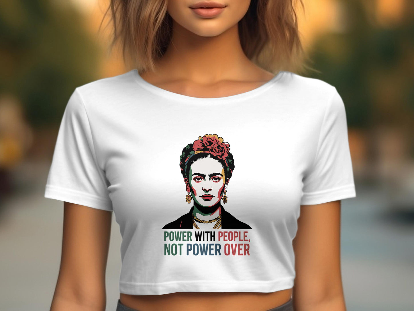 Power With People Not Power Over Crop Top product