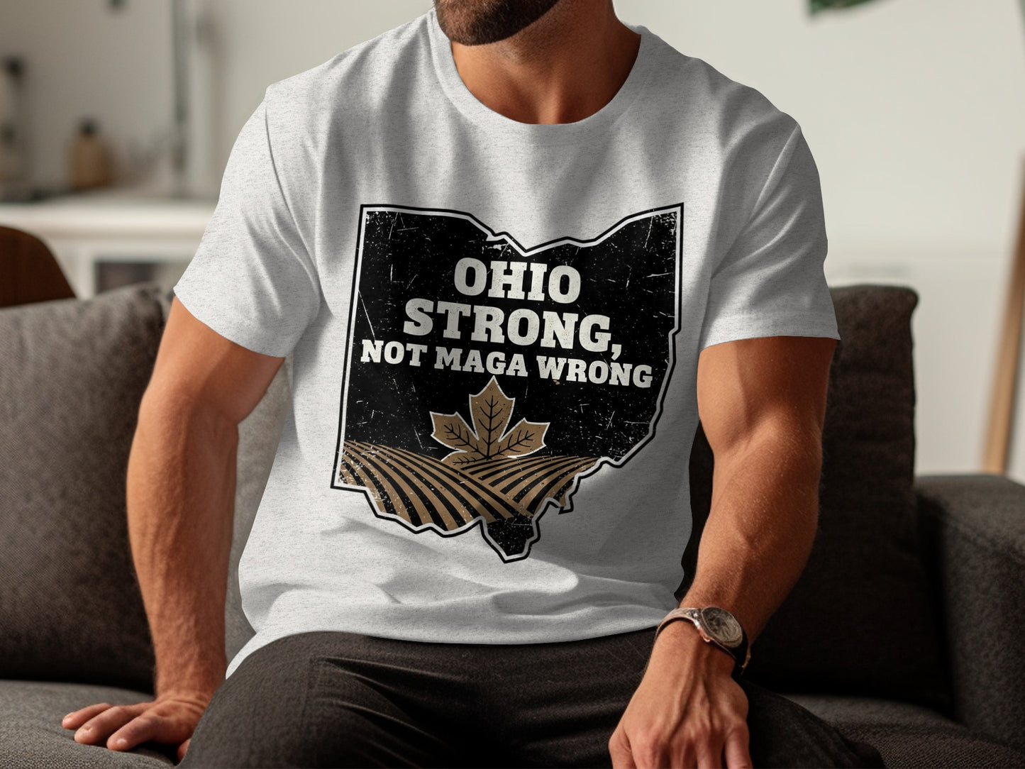 Ohio Strong Not MAGA Wrong Graphic T-shirt product type