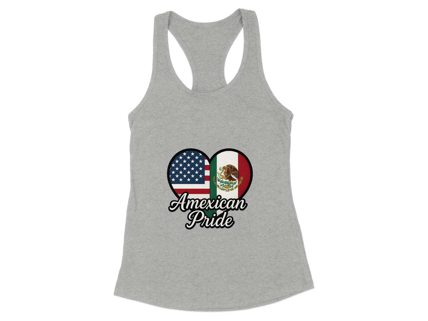 American Mexican Pride Heart Flag Tank Top product