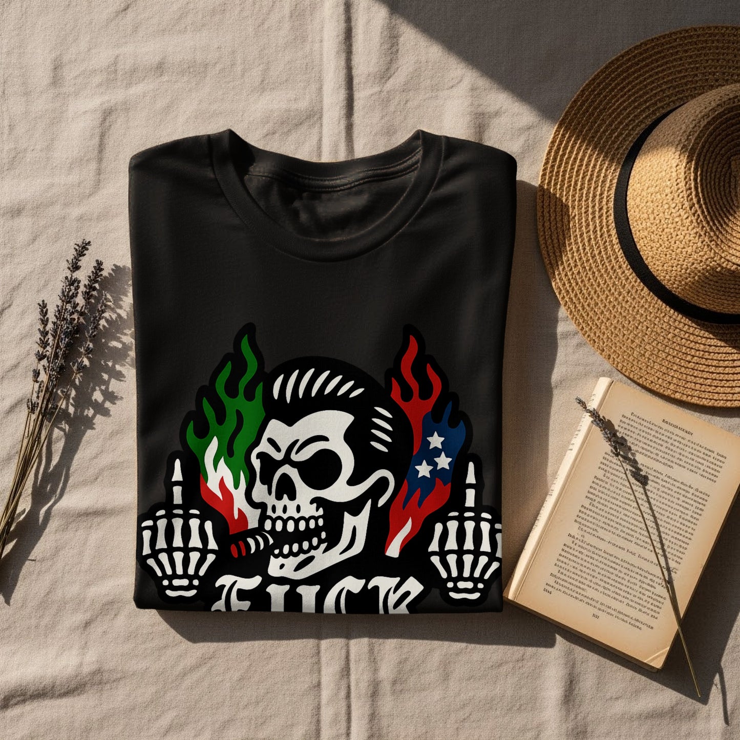 Skull and Candles Graphic Design T-shirt product type