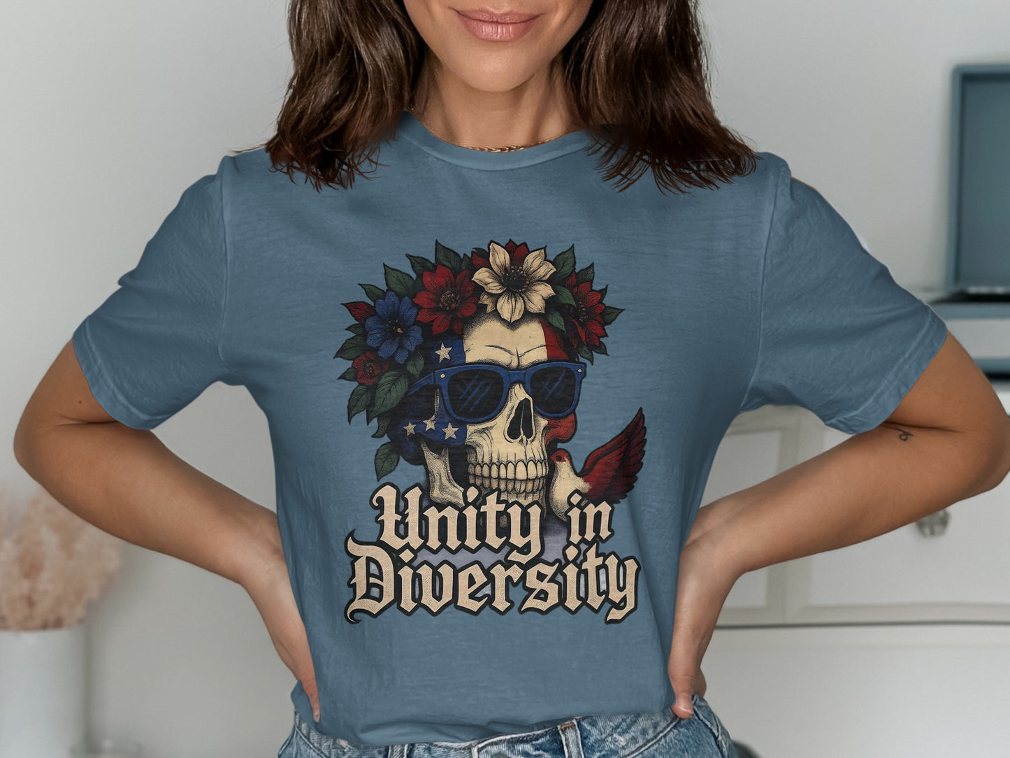 Unity in Diversity Skull Graphic T-Shirt product type