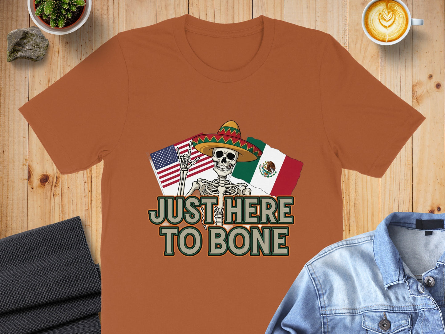 Just Here To Bone Funny Skeleton T-shirt product type