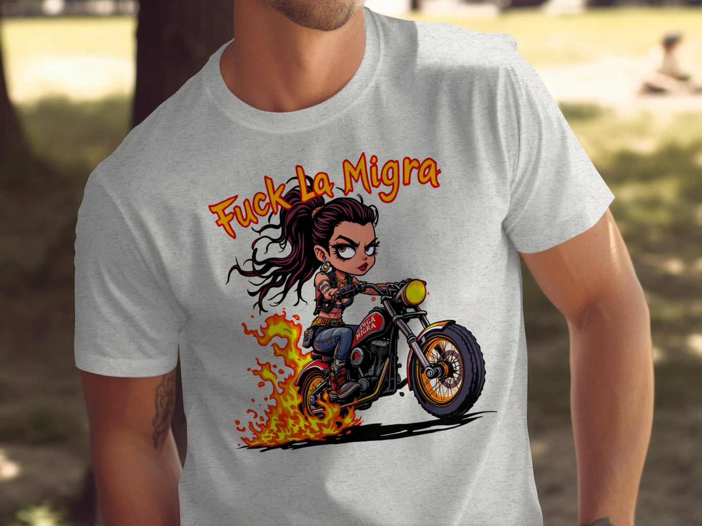 Edgy Motorcycle Design Statement Graphic Tee product