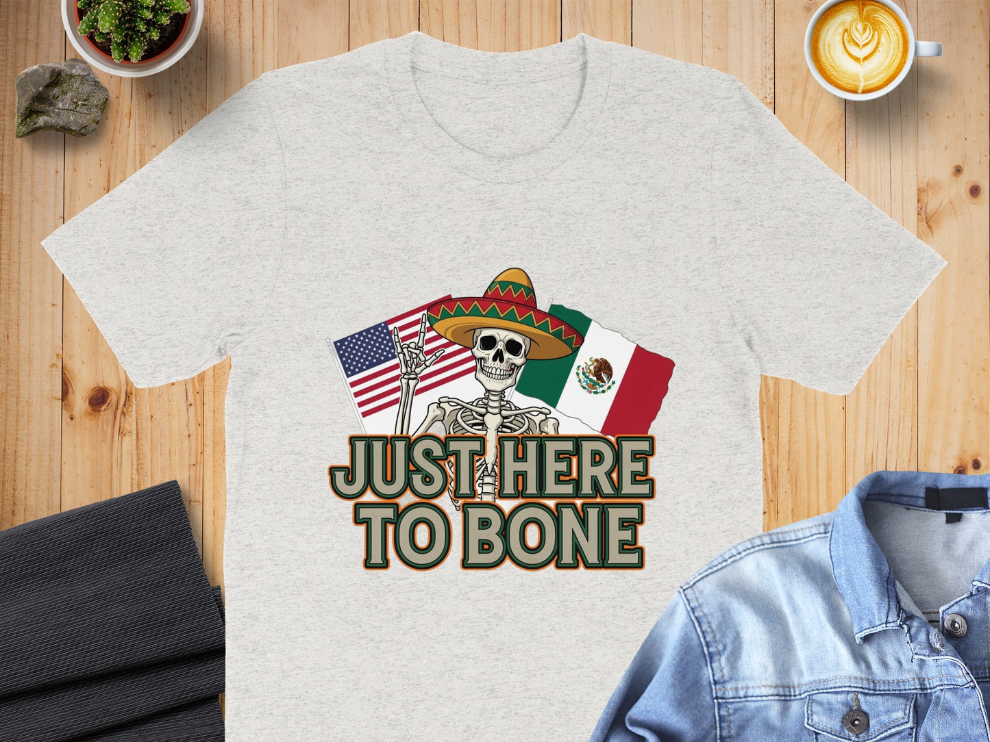 Just Here to Bone Skeleton T-Shirt product