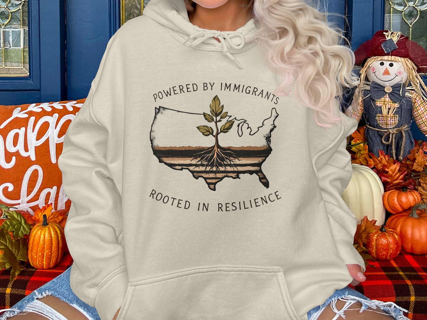 Powered By Immigrants Rooted In Resilience Hoodie product
