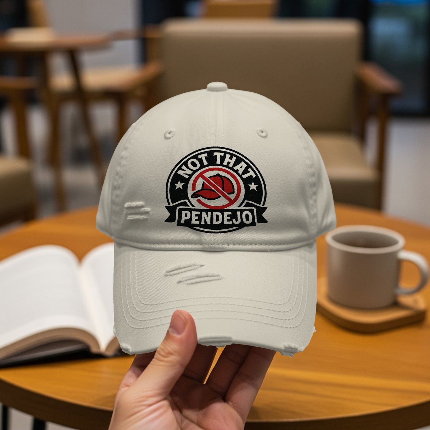 Not That Pendejo Embroidered Distressed Cap product