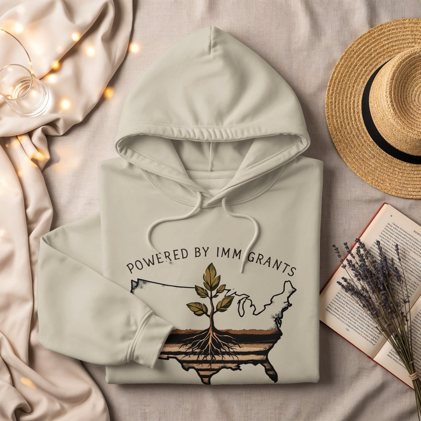 Powered By Immigrants Artistic Hoodie product