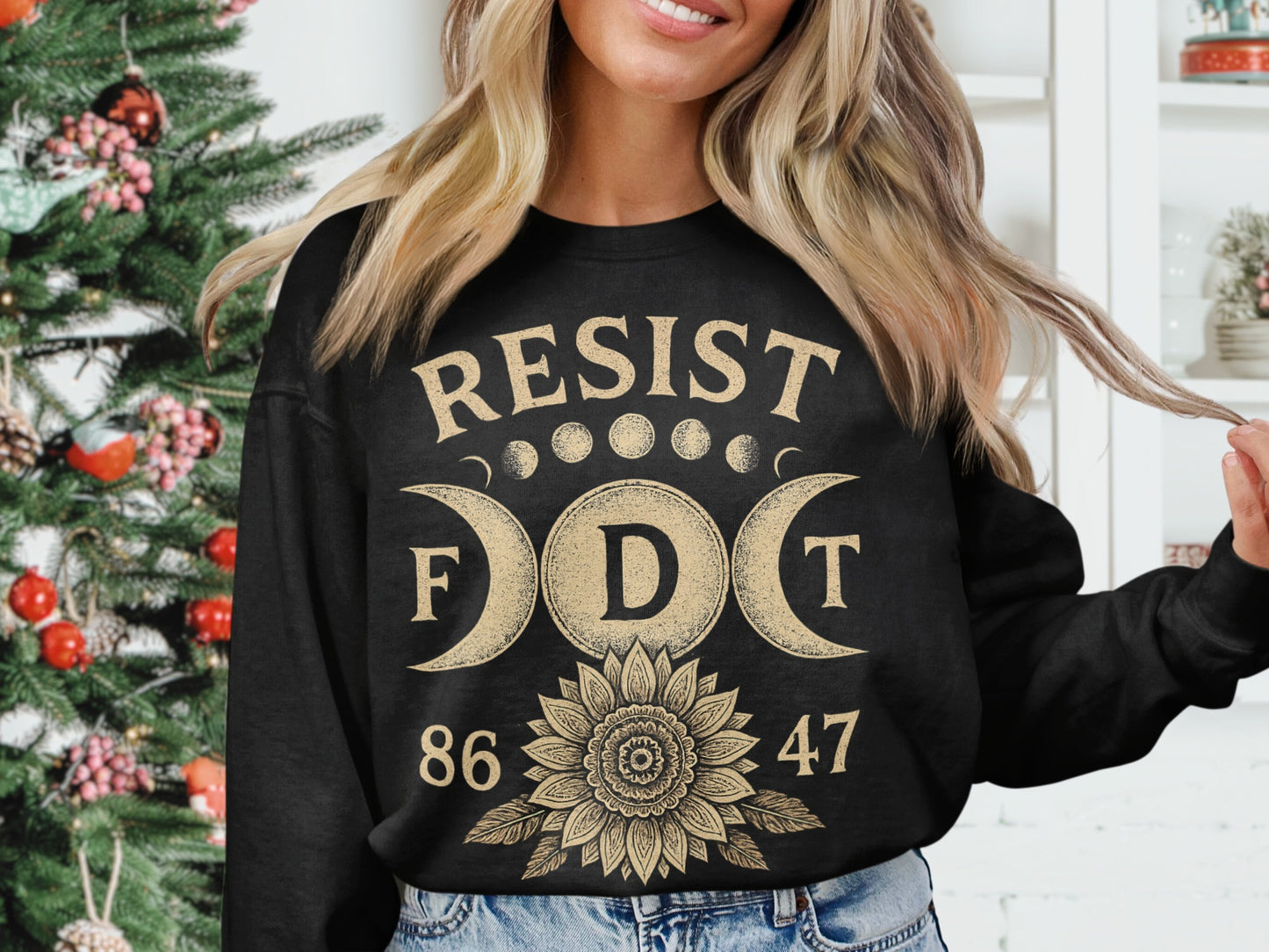 Resist F D T Sweatshirt 86 47 Flower Design product