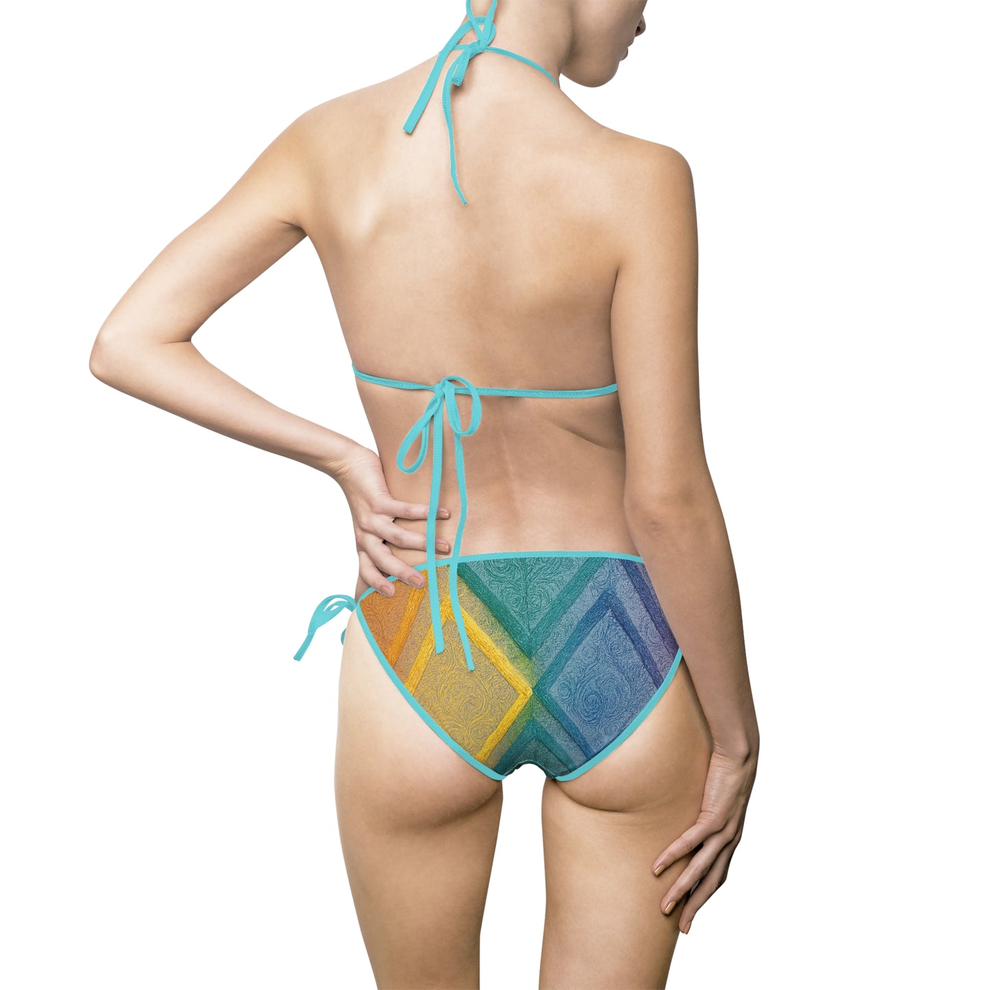 Pride Vibes Women's Bikini Swimsuit, LGBTQ+ Swimwear, Summer Beachwear, Pride Month Apparel, Colorful Beach Outfit