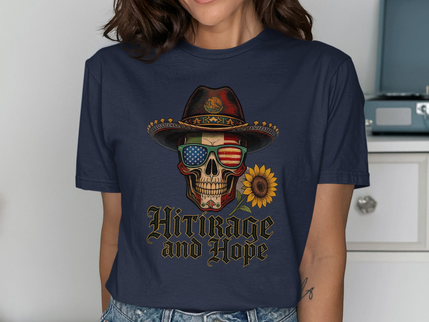 Vintage Patriotic Skull Graphic T-shirt product