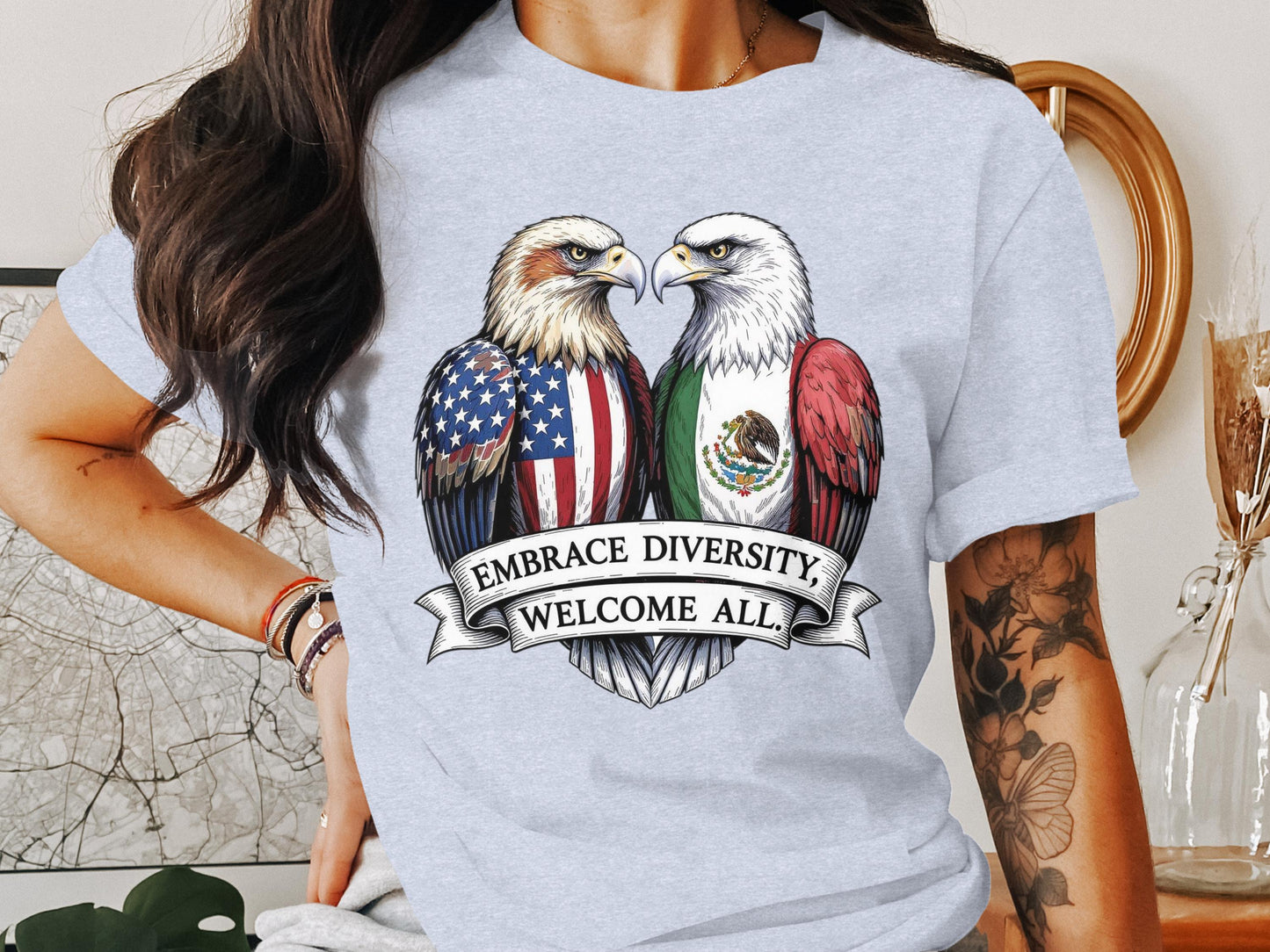 Embrace Diversity Welcome All Graphic Print T-shirt product type