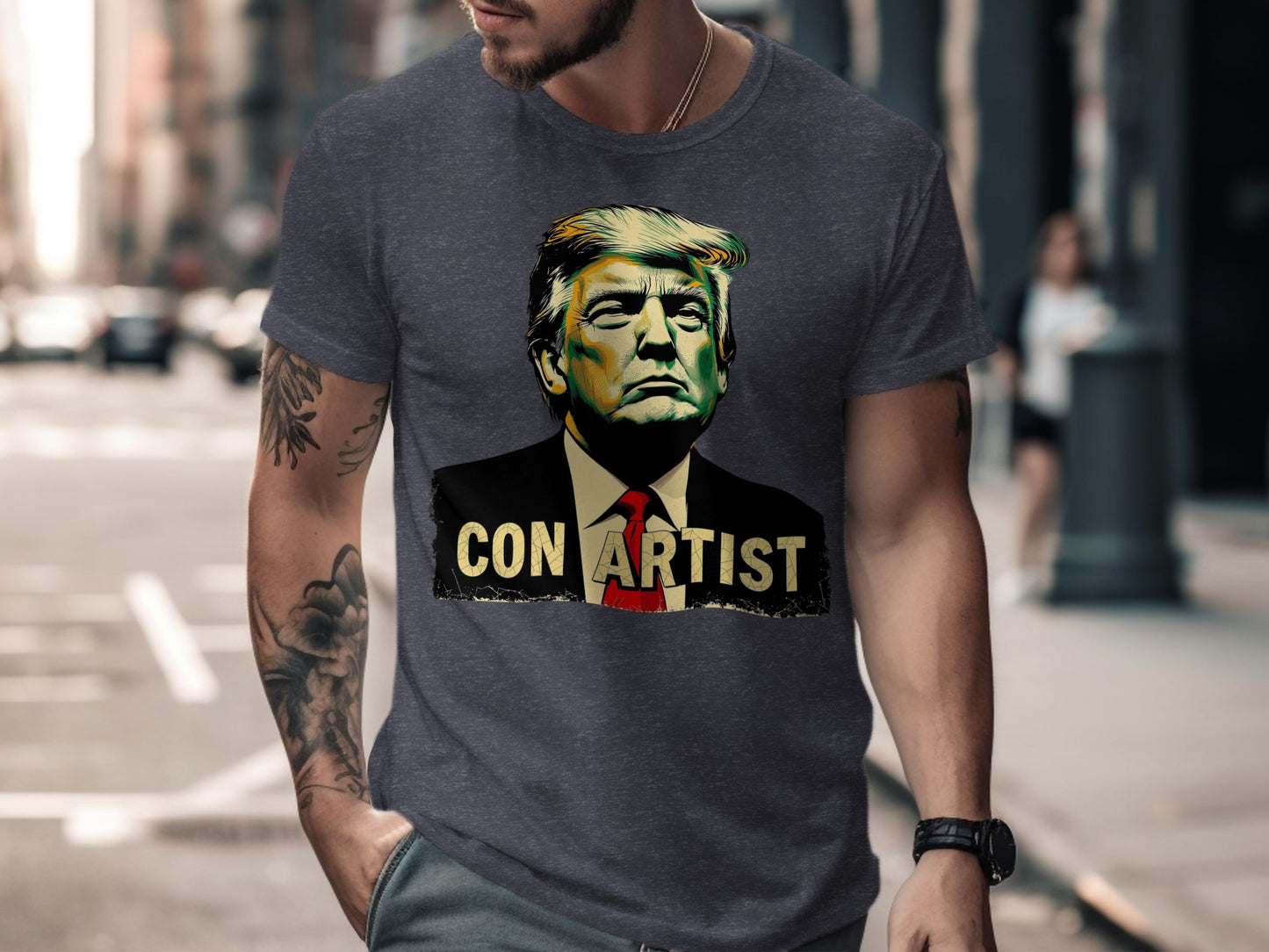 Con Artist Graphic T-Shirt Bold Statement Apparel Product